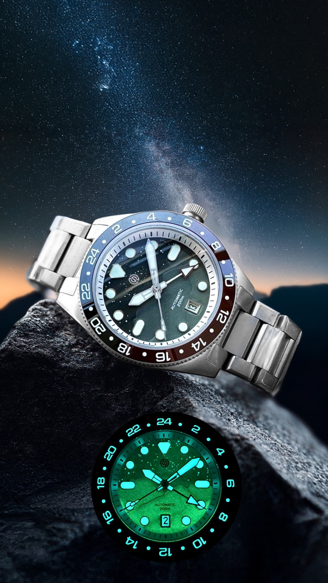 Signum Cuda Titanium GMT - 2025 Full Lume Collection