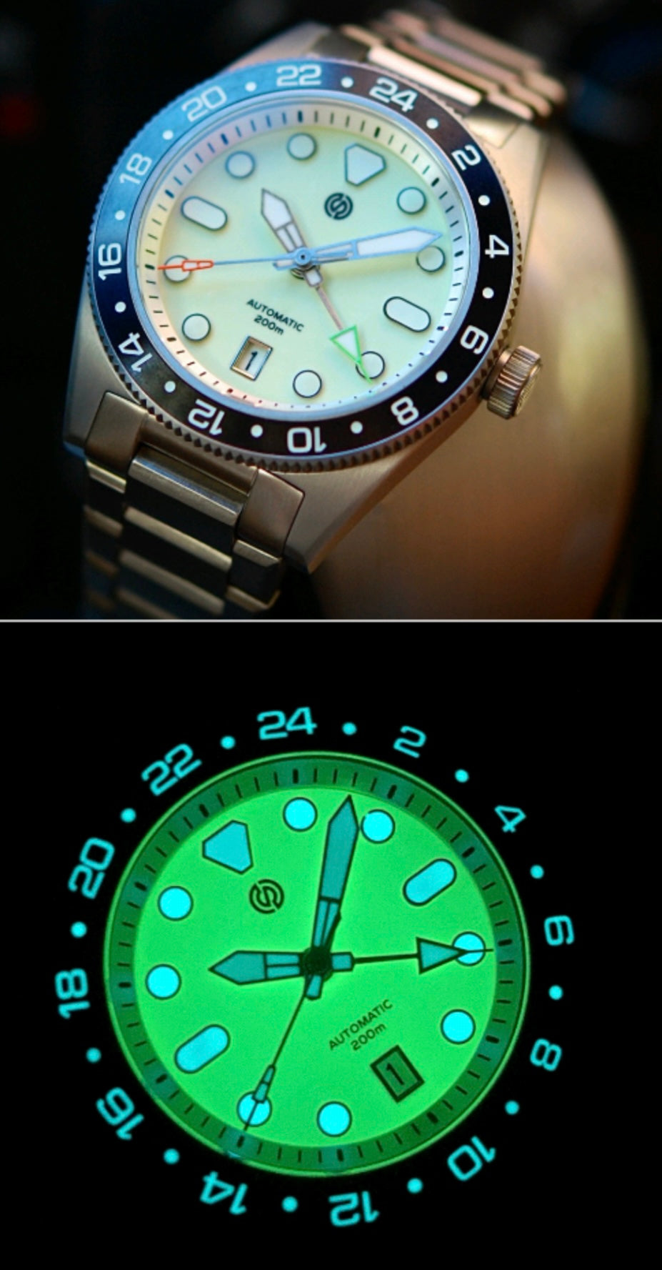 Signum Cuda Titanium GMT - Full Lume Collection